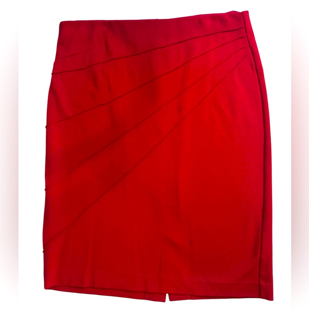 Women’s red skirt elastic waist zipper back Premise Studio size 10